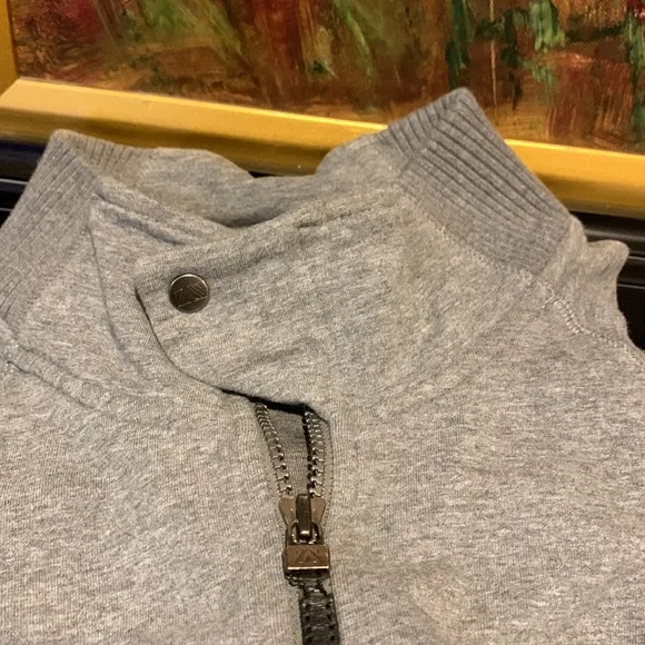 Zegna Sport Gray Zipper Sweatshirt size L